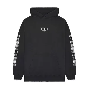 Balenciaga BB Paris Icon Hoodie バレンシアガ BB パリス アイコン パーカー ブラック（Balenciaga 140）