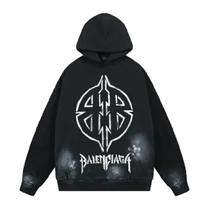 Blenciaga Metal BB Logo Hoodie バレンシアガ メタル BB ロゴ パーカー ブラック（Balenciaga 64）