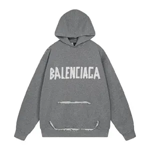 Blenciaga New Tape Type Hoodie バレンシアガ ニュー テープ タイプ パーカー グレー（Balenciaga 71）