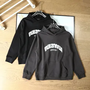 Balenciaga Back Flip Round Hoodie バレンシアガ バック フリップ ラウンド パーカー ブラックとグレー（Balenciaga 28）
