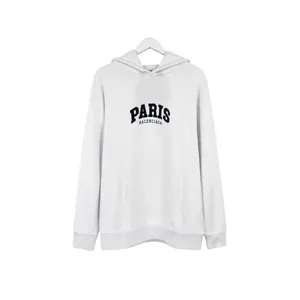 Balenciaga PARIS Embroidery Hoodie White バレンシアガ パリス 刺繍 パーカー ホワイト（Balenciaga 183）