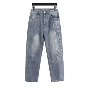 Balenciaga Logo Embroidery Denim Pants バレンシアガ ロゴ 刺繍 デニム パンツ ライトブルー（Balenciaga 88）