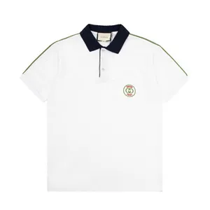Gucci Shoulder Stripe Greenn Logo Polo Shirt グッチ ショルダー ストライプ グリーン ロゴ ポロシャツ ホワイト（Gucci 104）