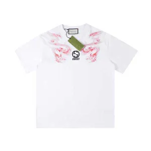 Gucci Red Dragon Logo Design Tee グッチ レッド ドラゴン ロゴ デザイン Tシャツ ホワイト（Gucci 32）