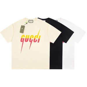 Gucci Red Yellow Blade Logo Design Tee グッチ レッド イエロー ブレードロゴ デザイン Tシャツ 3色（Gucci 37）