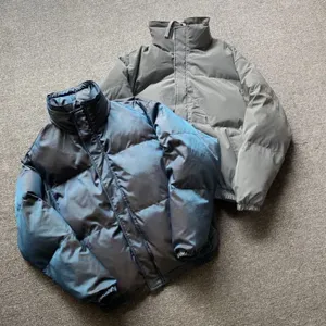 Fear of God Essentials Puffer Jacket Down Jacket FOG フィアオブゴッド エッセンシャル ダウンジャケット グレーとグラデーションブルー（Fear of God 170）