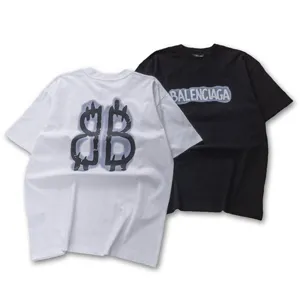 Balenciaga BB Print Logo Tee バレンシアガ BB プリント ロゴ Tシャツ ブラックとホワイト 2色（Balenciaga 137?）