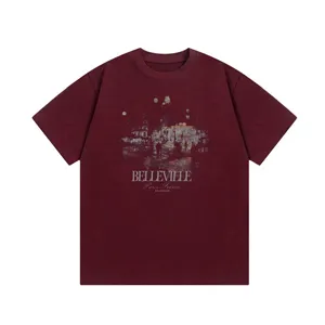 Balenciaga Belleville Print Tee バレンシアガ ベルビル プリント Tシャツ ワインレッド（Balenciaga 15）