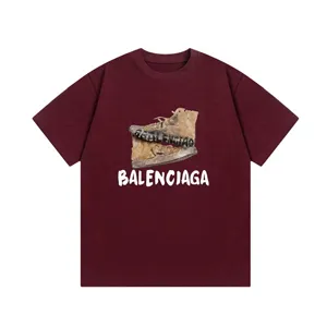 Balenciaga Shoes Print Tee バレンシアガ シューズ プリント Tシャツ ワインレッド（Balenciaga 2）