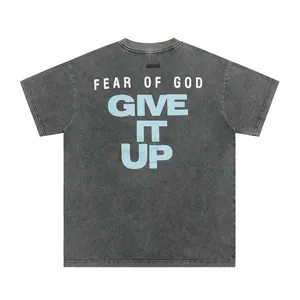 Fear of God Essentials GIVE IT UP Tee フィアオブゴッド エッセンシャルズ ギブイットアップ Tシャツ スモークグレー（Fear of God 106）