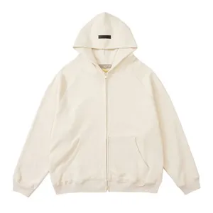 Fear of God Essentials 22FW Zipp Hoodie White フィアオブゴッド エッセンシャルズ ジップアップ パーカー ホワイト（Fear of God 137）