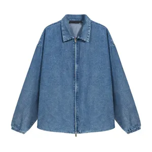 Fear of God Essentials Blue Zip-Up Denim Jacket フィアオブゴッド エッセンシャルズ ブルー ジップアップ デニムジャケット（Fear of God 30）