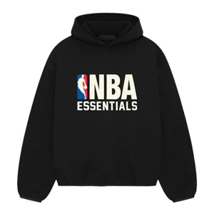 Fear of God Essentials x NBA Sweat Parker フィアオブゴッド エッセンシャルズ x NBA スウェット パーカー ブラックとグレー （Fear of God 17）