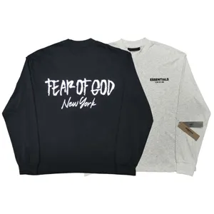 Fear of God Essentials New York Sweat Shirt フィアオブゴッド エッセンシャルズ ニューヨーク スウェット シャツ ブラックとグレー（Fear of God 31）