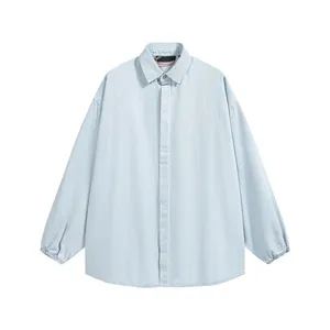 Fear of God Essentials Washed Denim Shirt フィアオブゴッド エッセンシャルズ ウォッシュド デニムシャツ ライトブルー（Fear of God 42）