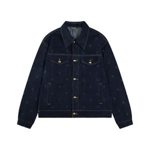Louis Vuitton Embroidery LV Denim Jacketルイヴィトン エンブロイダリー LV デニム ジャケット ダークブルー（Louis Vuitton 2）