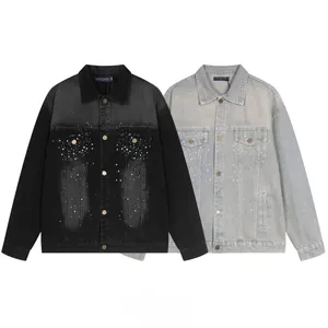 Louis Vuitton Rhine Stone Design Denim Jacket ルイヴィトン ライン ストーン デザイン デニムジャケット 2色（Louis Vuitton 22）