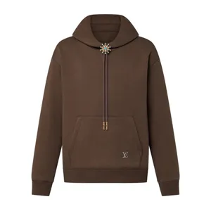 Louis Vuitton Embellished Cotton Hoodie ルイヴィトン エンベリッシュド コットン パーカー ブラウン（Louis Vuitton 35）