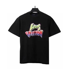 Louis Vuitton 3D Rainbow Alphabet Print Tee ルイヴィトン LV 3D レインボー アルファベット プリント Tシャツ ブラック（Louis Vuitton 70）