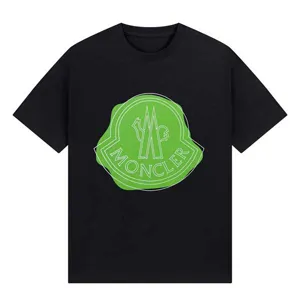Moncler Green Paint Print Tee モンクレール グリーン ペイント プリント Tシャツ ブラック（Moncler 67）