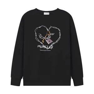 Moncler Heart Chain Design Sweat Shirt モンクレール ハート チェーン デザイン スウェットシャツ ブラック（Moncler 49）