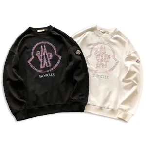 Moncler Thread Logo Print Sweat Shirt モンクレール スレッド ロゴ プリント スウェット ブラックとホワイト 2色（Moncler 16）
