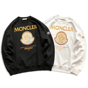 Moncler Gold Logo Print Sweat Shirt モンクレール ゴールド ロゴ プリント スウェット ブラックとホワイト 2色（Moncler 14）