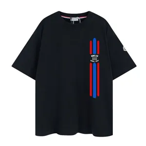 Moncler Line Print Tee モンクレール ラインデザイン Tシャツ ブラック（Moncler 112）