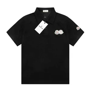 Moncler Double Badge Polo Shirt Black モンクレール ダブル バッジ ワッペン ポロシャツ ブラック（Moncler 86）