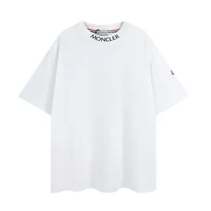Moncler Neck Letter Tee モンクレール ネックレター Tシャツ ホワイト（Moncler 77）