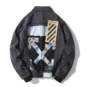 Off-White 19SS Oil Art Painting Black Denim Jacket オフホワイト ブラックデニムジャケット（Off-White 87）