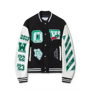 Off-White Virgil Abloh Wool Varsity Bomber Jacket オフホワイト ヴァージルアブロー バーシティ ボンバージャケット（Off-White 11）