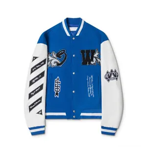 Off-White Virgil Abloh Wool Varsity Bomber Jacket オフホワイト ヴァージルアブロー バーシティ ボンバージャケット（Off-White 13）