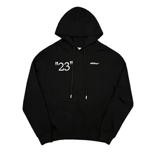 Off-White Virgil Abloh KIT Text Print Hoodie オフホワイト ヴァージルアブロー KIT テキストプリント パーカー ブラック（Off-White 18）