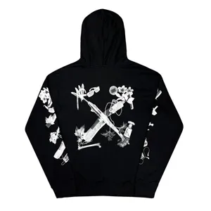 Off-White Virgii Abloh Scan Sweat Parker オフホワイト ヴァージル アブロー スキャン スウェットパーカー ブラック（Off-White 2）