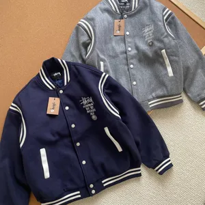 Stussy Chest Logo Jacket ステューシー チェスト ロゴ ジャケット グレーとブルー 2色（Stussy 7）