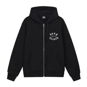 Stussy & Born X Raised Logo Zip-Up Hoodie ステューシー & ボーン レイズド ジップアップ パーカー ブラック（Stussy 86）