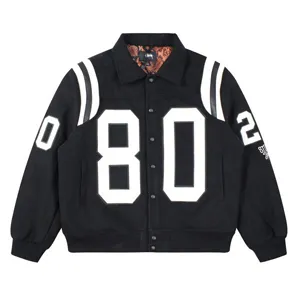Stussy 80 Varsity Jacket ステューシー 80 ヴァーシティー ジャケット ブラック（Stussy 84）