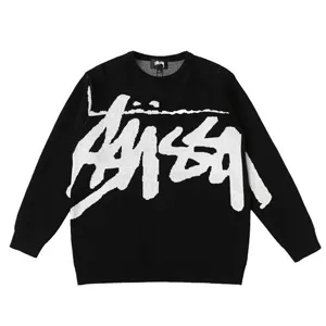 Stussy Stock Cotton Knit Sweater ステューシー ストック ニット セーター ブラック（Stussy 75）
