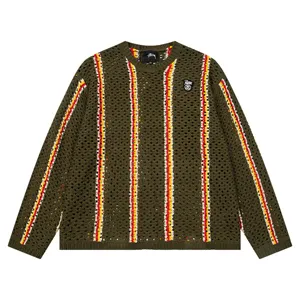 Stussy x Patta Striped Loose Gauge Sweater ステューシー x パタ ストライプ ロゴ ゲージ セーター（Stussy 5）