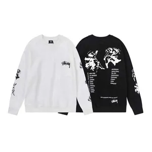 Stussy Angel Print Sweat ステューシー エンジェル プリント スウェット ブラックとホワイト 2色（Stussy 45）