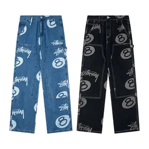 Stussy 8 Ball Jeans ステューシー 8 ボール ジーンズ ブラックとブルー 2色（Stussy 4）