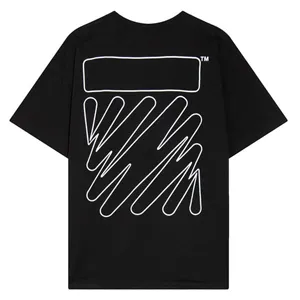 Off-White Wave Outline Diag Tee Black オフホワイト ウェーブ アウトライン ダイアグ Tシャツ ブラック（Off-White 59）