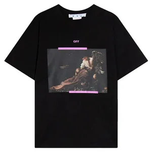 Off-White Arrow Caravaggio St Fran Tee Black オフホワイト カラヴァッジオ Tシャツ ブラック（Off-White 55）