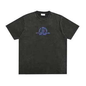 Off-White Virgil Abloh Washed college Logo Tee オフホワイト ヴァージルアブロー ウォッシュド カレッジロゴ Tシャツ（Off-White 23）