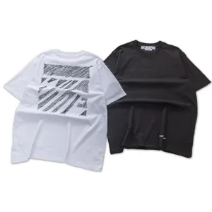 Off-White Logo Embroidery Tee オフホワイト ロゴ エンブロイダリー Tシャツ ブラックとホワイト 2色（Off-White 43）