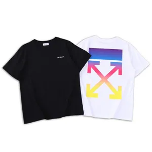 Off-White Rainbow Logo Print Tee オフホワイト レインボー ロゴ プリント Tシャツ ブラックとホワイト 2色（Off-White 41）