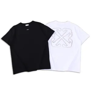 Off-White Fabric Arrows Logo Tee オフホワイト ファブリック アロー ロゴ Tシャツ ブラックとホワイト 2色（Off-White 40）