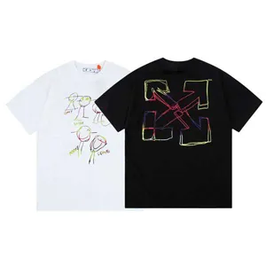 Off-White Doodle Arrow Tee オフホワイト ドゥードゥル アローロゴ Ｔシャツ ブラックとホワイト 2色（Off-White 36）