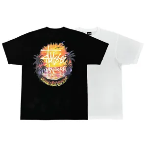 Stussy 24SS Sunset Design Tee ステューシー 24SS サンセット デザイン Tシャツ ブラックとホワイト 2色（Stussy 34）